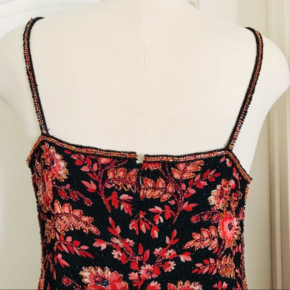 Silk Dress~Stunning & Beaded / Paradise..NY. / Host Pick - Picture 5 of 16